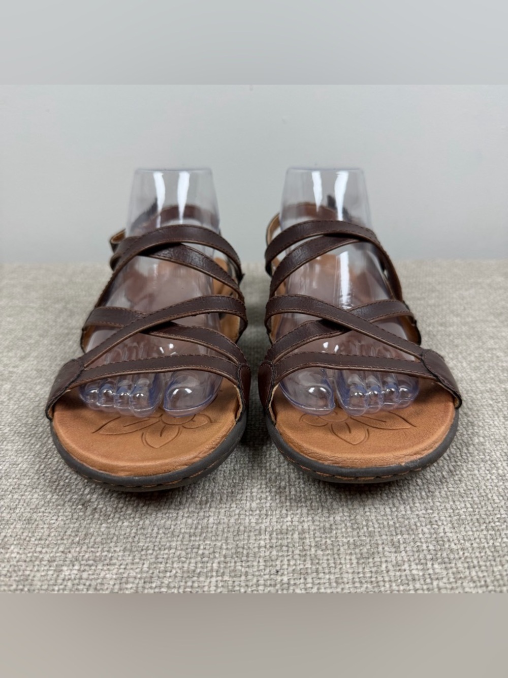 BOC Born Sandals Women’s 9 Altheda Criss Cross Strappy Brown Flats Comfort Boho - Picture 3 of 10